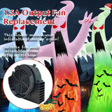DONGERMAER Replacement 1.5A Air Blower for Halloween Inflatables, 2A Adapter for Christmas Yard Blow Up Outdoor Inflatable Holiday Easter Yard Decor Fan Blower Adapter