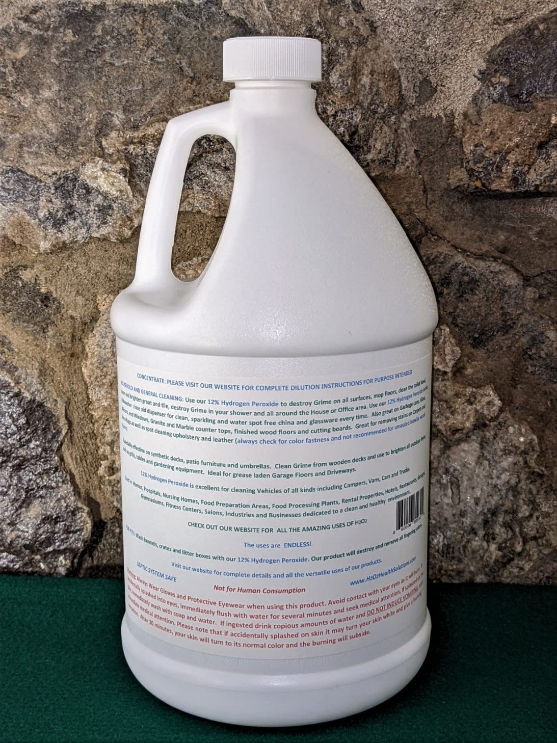 12% Hydrogen Peroxide Food Grade, We only use Two Ingredients, H2O2 and Water. USA Made.