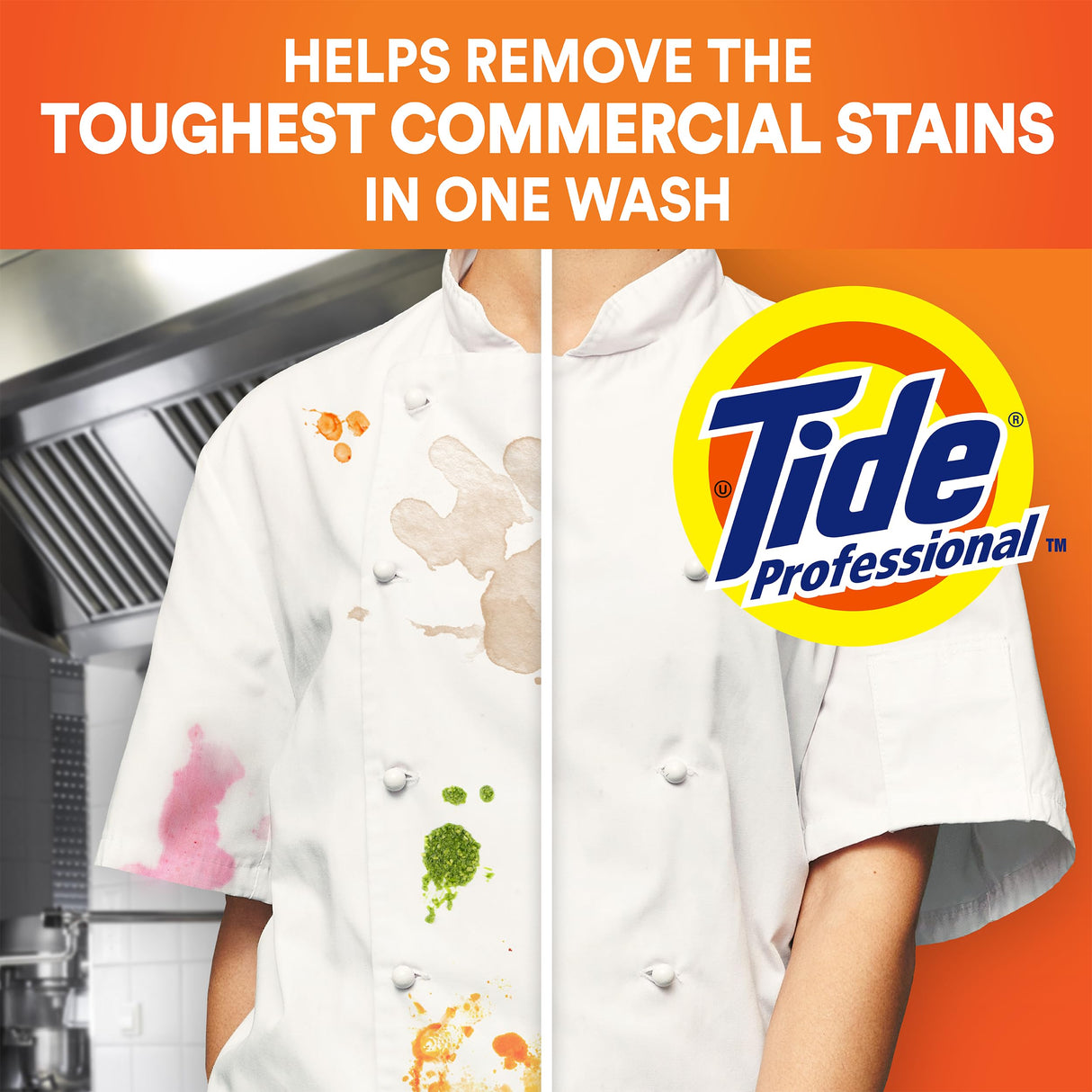 Tide PRO Laundry Detergent Powder Bulk, Removes Hotel, Restaurant and Healthcare Stains in One Wash, Commercial Use, 173 loads, 197 oz