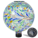 VCUTEKA Solar Gazing Ball, 10" Glass Gazing Balls Sphere with Solar Light for Garden Decor Lawn Outdoor Yard Decorative