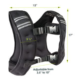 ProsourceFit Exercise Weighted Training Vest - 12lb, black