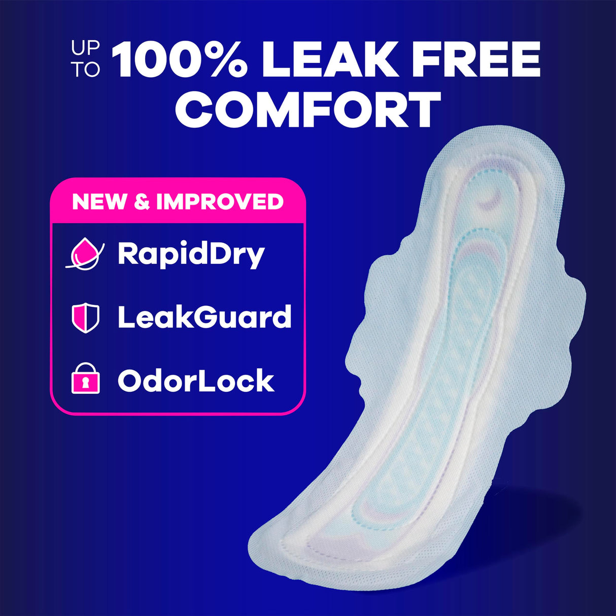 Always Ultra Thin Feminine Pads with Wings for Women, Size 5, Extra Heavy Overnight Absorbency, Unscented, Up to 100% Leak-Free Comfort, 92 Count