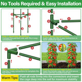 Legigo 2 Pack 57 Inch Tomato Cage for Garden, Heavy-Duty Tomato Trellis Plant Support Stakes, Adjustable Garden Trellis Plant Cage for Climbing Plants Peppers Outdoor Raised Garden Bed and Vegetables
