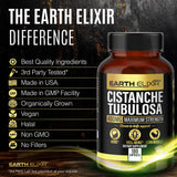Earth Elixir Cistanche Tubulosa 400 mg (180 Capsules) 3 Months Supply – Made in USA - 3rd Party Tested - Cistanche Supplement - Zero Fillers - Max Purity - Nootropics - 100% Pure Cistanche Herb