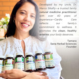 Artery Plaque Removal Formula | 4-Element All-Natural Supplement to Support Blood Pressure, Healthy Cholesterol, and Heart Rhythm | 90 Easy-to-Swallow Capsules | by Sana Herbal