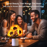 hibeauti Sunflower LED Lamp for Women, Mother's Day Ideal for Bedroom Decor Sunflower Gifts for Mom Grandma Teacher Aunt Girlfriends Coworker Friend Wife Mothers Anniversary Birthday Christmas