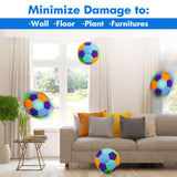 Soft Indoor Soccer Balls Size 4 - Kids Soccer Ball for Inside House and Yard - Fun Soccer Gifts for Kids Boys Girls Dribble Juggling Skills Practicing Birthday Easter Christmas (Blue, Size 4)