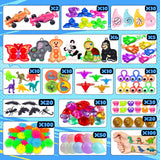 Kiss Monkey 640 PCS Party Favors for Kids, Fidget Toys Bulk, Prize Treasure Box Toys for Classroom, Goodie Bags Stuffers for Kids, Pinata Stuffers for Kids, Birthday Gifts, Carnival Prizes