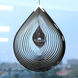 Wind Spinner 3D Water Droplets Shape Highly Reflective Stainless Steel Metal Outdoor Garden Decor, Decorations to Scare Away Yard Birds 12 inch, Birthday Gifts for Mom,Mother's Day,Aunt Gifts