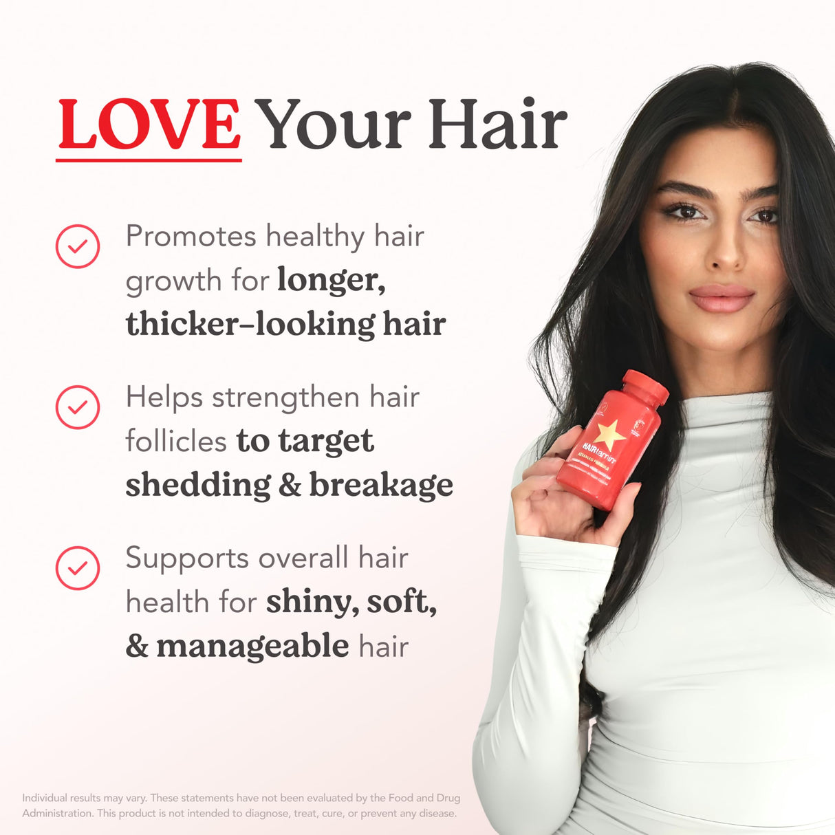 HAIRtamin Advanced Formula Hair Vitamins for Women & Men | Vegan 5000 Mcg Biotin Capsules Vitamin Supplement | Hair Skin and Nail Capsule Supplement to Promote Hair Growth & Thickness | 30 Count