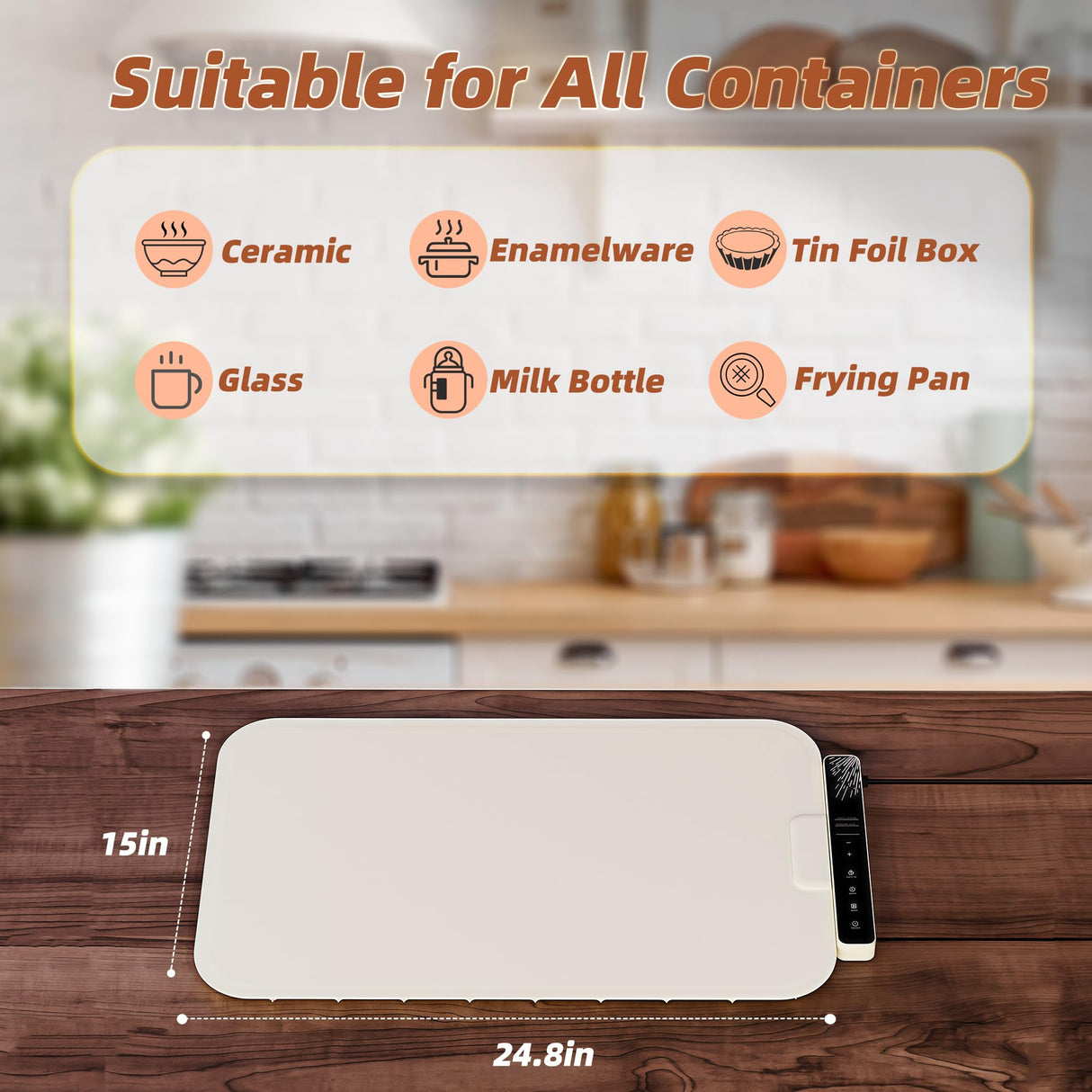 Monteka Warming Mat for Food 24.8"×15", Electric Warming Trays with APP & Button Control, Silicone Fast Heating Mat for Countertop, Rollable Dishwasher Safe Food Warmer for Parties Buffets Home Travel