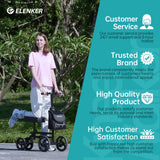 ELENKER Knee Scooter with Basket Dual Braking System for Ankle and Foot Injured Bright Black