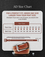 Access Denied Genuine Leather Dress Belts For Men - Mens Belt For Suits, Jeans, Uniform Brown Belt - Designed in the USA - Holiday Christmas Gifts For Men