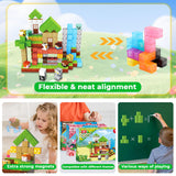 Magnetic Blocks-200PCS Magnetic Building Blocks, Magnets Cubes 2025 Upgraded Stacking Magnets for Kids Forest River Indoor Construction STEM Toys, Christmas Birthday Gifts for Boys & Girls Ages 3+