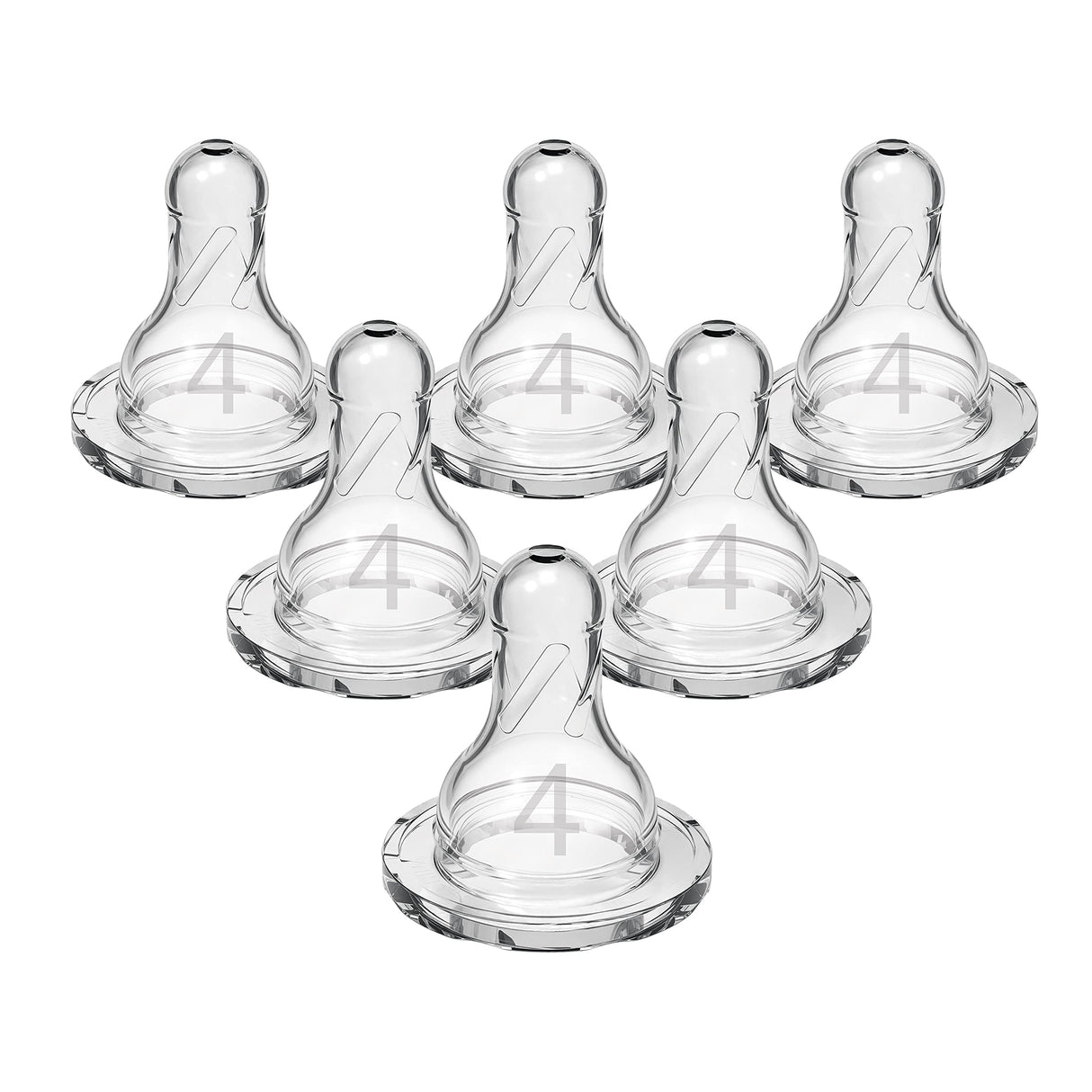 Dr. Brown’s Natural Flow Level 2 & Level 3 Narrow Baby Bottle Silicone Nipples, Medium-Fast Flow, 6m+, 100% Silicone Bottle Nipple, 6 Pack
