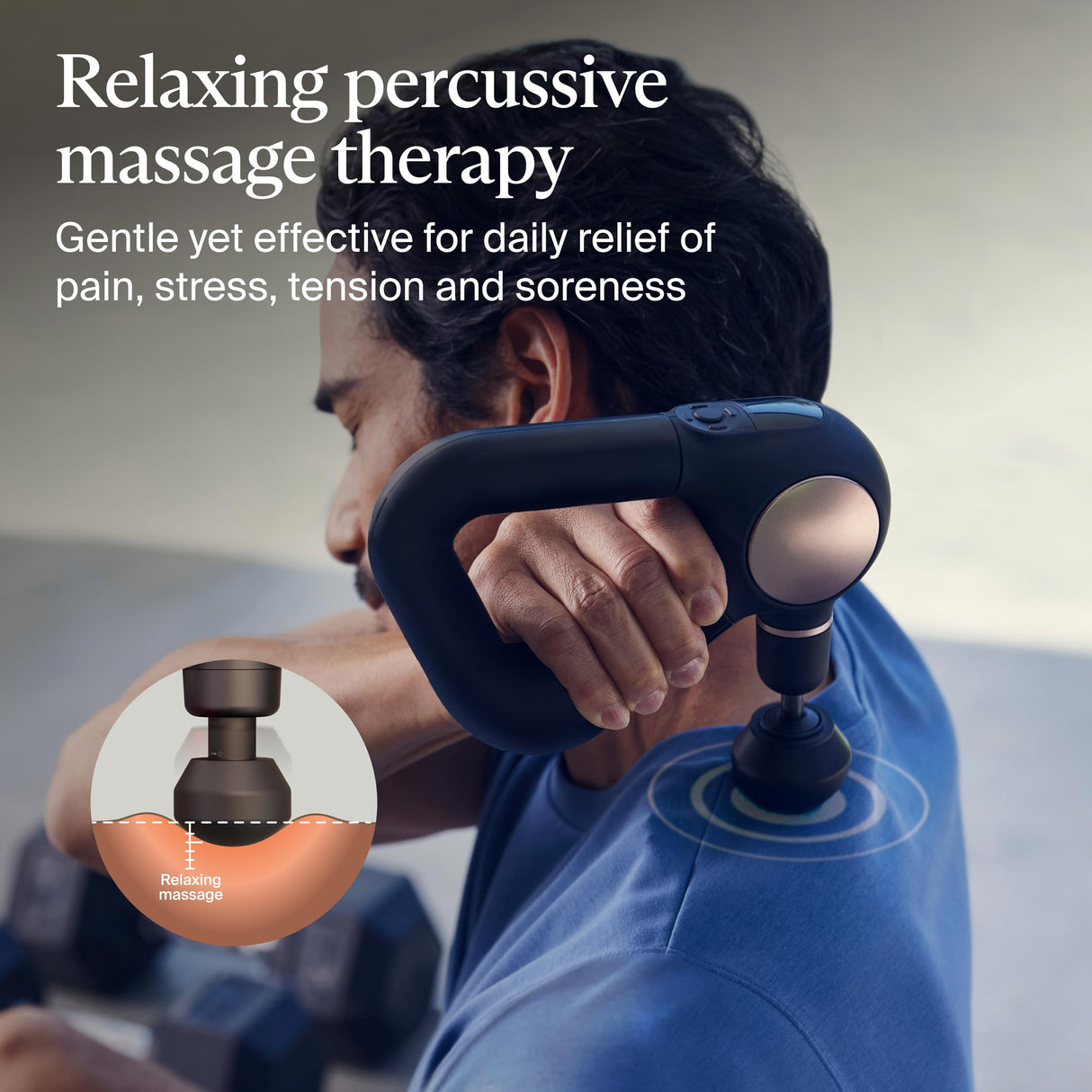 TheraGun Therabody Sense Percussion Massage Gun - Deep Tissue Personal Massager with Preloaded Routines for Stress Relief, Pain Relief & Muscle Soreness in Neck, Back, Leg and Knee (Black)