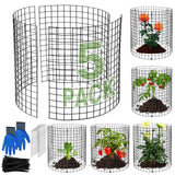 Mwellewm 15Pcs Plant Protectors from Animals Metal Plant Cages for Outdoor Plants Plant Cage & Supports Keep Animal Out Garden Wire Mesh Protection from Rabbit Chicken Squirrel Tree Flower