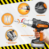 Kids Tool Set 46 PCS, Christmas Birthday Gifts for Kids Ages 3,4,5,6,7,8, Toddler Tool Set with Portable Tool Box & Electronic Toy Drill, Construction Toys Tools for Toddlers, Tool Kits for Boys Girls