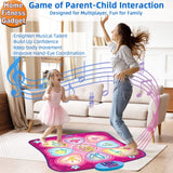 SUNLIN Dance Mat for Girls Ages 3-8, Interactive Dancing Game Pad, Pink