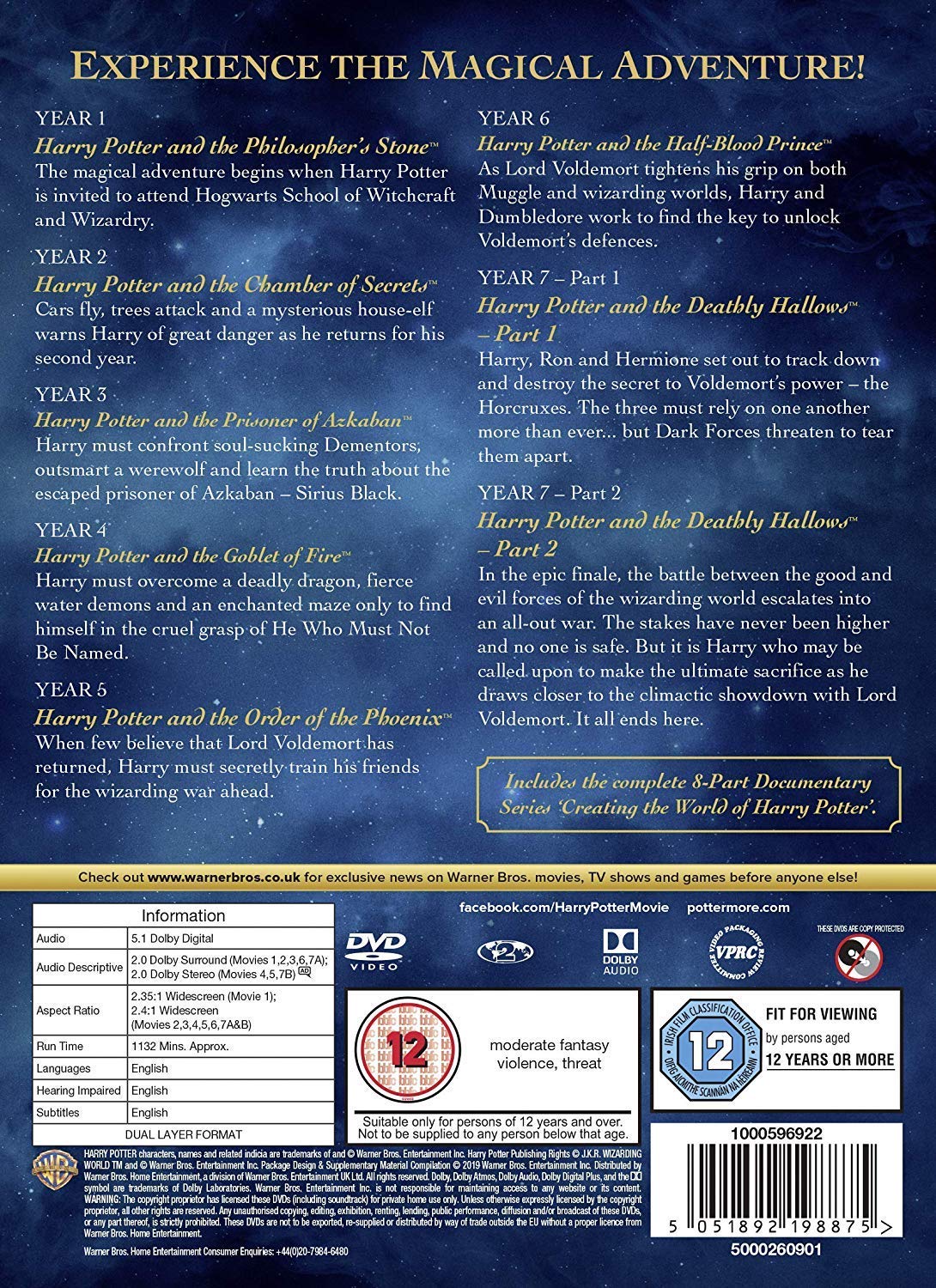 Harry Potter: The Complete 8-Film Collection