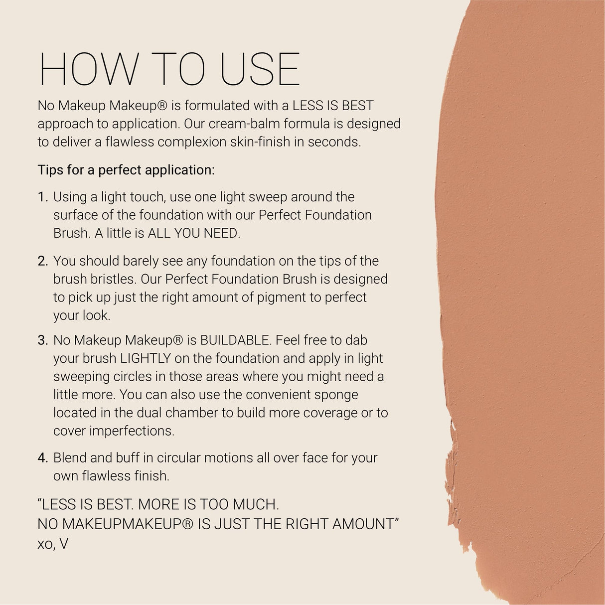 Foundation by No Makeup Makeup | Conceal & Correct with Long-Lasting, Buildable Formula & Lightweight Soft Finish | Cruelty-Free, Vegan, Fragrance-Free | Almond