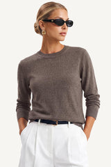 Arach&Cloz Womens Fall Fashion Clothes Christmas Long Sleeve Tops Coffee M