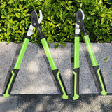 DRM-GDNER 23" SK5 Dual-Blade Loppers Cuts 2" Dry/Wet Branches - Triangular Steel Tube & SecureLock, Heavy Duty Tree Trimmers Green/Black