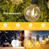 String Lights for Outside 150FT,Dimmable Waterproof Outdoor String Lights with 75+2 Shatterproof G40 Globe Bulbs Connectable LED Patio Lights, Commercial Hanging Lights for Christmas Backyard Party