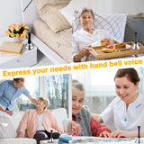 Yeshone 50 Pcs Loud Hand Bell Bulk Dinner Service Bell for Food Line Care for The Sick and Elderly Alarm Ringing Call for Pets Jingles Weddings Christmas Decoration(Silver)