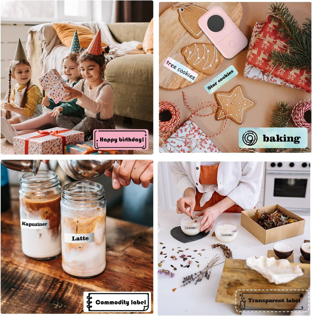 Phomemo Label Maker, Bluetooth Mini Portable Label Printer for Home School