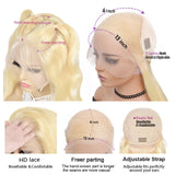 Alipeacock 613 13x6 Lace Front Wig Human Hair 200% Density Body Wave Blonde Lace Front Wigs Human Hair Pre Plucked Blonde Wig Human Hair 613 30inch
