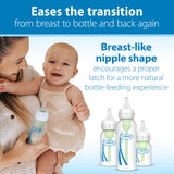 Dr. Brown’s Natural Flow Level 2 & Level 3 Narrow Baby Bottle Silicone Nipples, Medium-Fast Flow, 6m+, 100% Silicone Bottle Nipple, 6 Pack