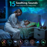 Rossetta Dual Lens Galaxy Projector, Star Projector for Bedroom with 58 Light Effects, Night Light Projector with White Noise & Bluetooth Speaker, Remote Timer, Room Decor Gift for Kids Adults Teens