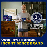 TENA Men Overnight Incontinence Guard, Bladder Control, Discrete, Overnight Absorbency, 120 Count