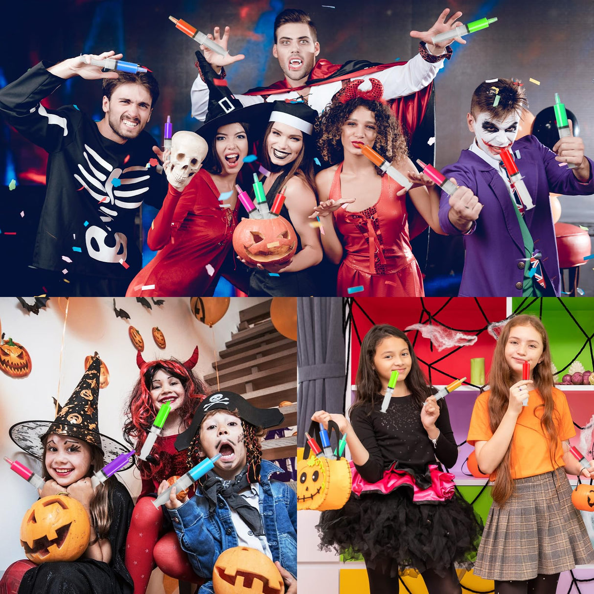 100 Pack Syringes with Tip Cap, 30ml Liquid Syringe BPA-Free Suringes, Washable,Durable, Party Nurses, Halloween, Thanksgiving day, Christmas