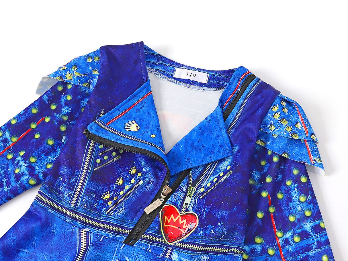 MetCuento Popular Musical Girls Cosplay Costume Sets with Wig Princess Role Playing Outfits Halloween Christmas Party size 9-10