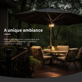 Nora·Gift Patio Umbrella Light with LED Edison Bulbs, Battery Operation Cordless-Outdoor Umbrella Pole Lights with 2 Lighting Modes for Garden，Patio, Backyard, Camping or BBQ - Brown(1 Pack)