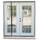 Fenestrelle Magnetic Screen Door for French & Sliding Door – Heavy Duty, Hands Free Fiberglass Mesh with Self Closing Magnetic Seal, Black Trim – Fits 70" x 80" Doors (Screen Size 72" x 80")