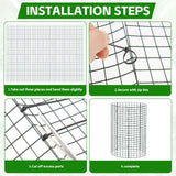 WAKCCIL 18 pcs 24"x 12" Large Plant Protectors from Animals,6 Pack Wire Cloche Cages to Keep Animal Out, Plants Cage Chicken Wire Cloche Protect Garden,Shrubs and Vegetables Protector