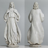 BC Catholic Sacred Heart of Jesus Statue, 24.5" H Large Jesus Christ Statue, Catholic Outdoor Statue for Garden Yard Patio Lawn Hallway, Handpainted Religious Gift for Father's Day
