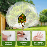 5-Pack 10 * 10FT Fruit Netting Bags for Fruit Trees, Bird Netting Safeguard Apple Trees and Blueberry Bushes from Birds, Pest and Deer, Cicadas Netting Cover with Zipper and Drawstring
