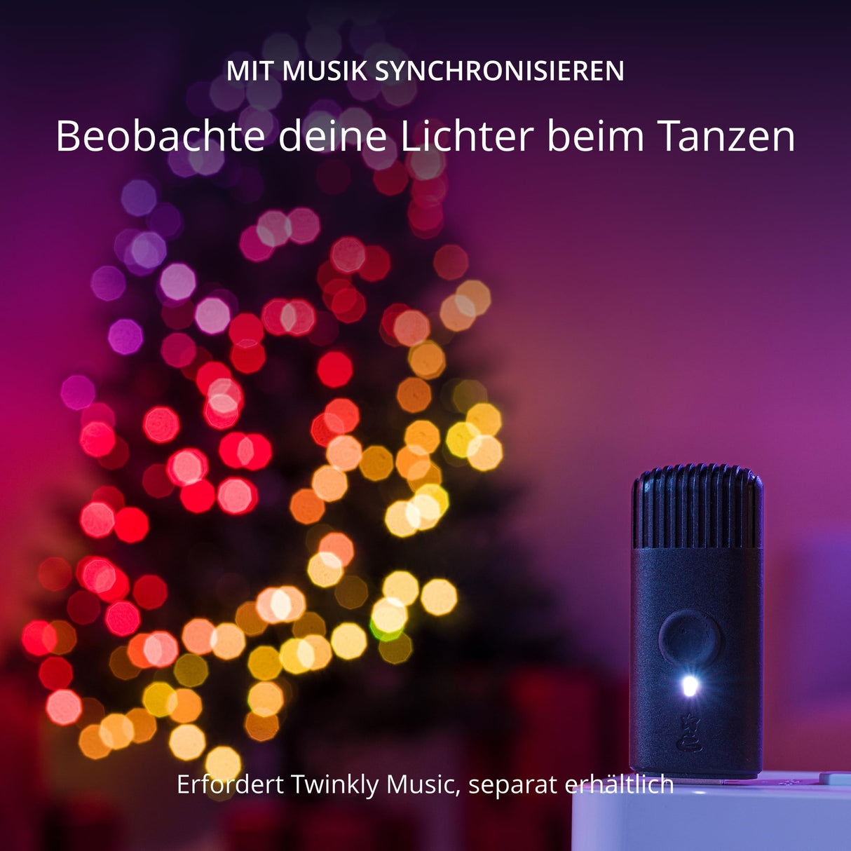 Twinkly Strings 250 LED RGB, Including White, LED Light String for in-and Outdoor, Christmas Lights, Smart LED Lights, Mappable LEDs, Compatible with Alexa, Google Home, IP44, Green Wire, 65ft