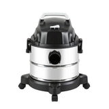 Amazon Basics Wet Dry Shop Vacuum Cleaner, 4 Gallon, 3 HP Stainless Steel, Grey/Black