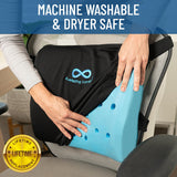 Everlasting Comfort Lumbar Support Pillow for Office Chair - Gel Infused Back Cushion for Chair, Car, Couch - Lumbar Pillow Promotes Better Posture, Back Pain Relief - Ideal for Gaming and Desk Chairs