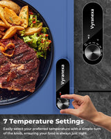 Warming Mat for Food - Space-Saving, Fits Two Baking Dishes, 7 Temp Settings, 4h Auto Shut-Off, Durable Silicone Surface, Easy to Clean, Perfect for Parties and Everyday Use (Blue, Medium)