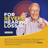 Hearing Aids for Seniors Severe Hearing Loss, Rechargeable with Noise Cancelling (Pair), 4 Modes - Comfort Design Ear Hearing Aid, PSAP