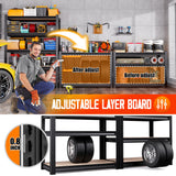 71"H-32"W-14"DGarage Shelving-5 Tier Garage Storage Shelves,Adjustable Heavy Duty Metal Shelving Unit and Storage Large Rack,Utility Steel Shelf For Warehouse Industrial Pantry Basement Organizers