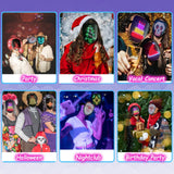 COOLGUARDER Led Mask with Sound Effects and Gesture Sensing, Light up Music Mask for Halloween Rave Costume Christmas Cosplay Birthday Masquerade Dj Parties