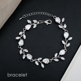 CSY Elegant Cubic Zirconia Bridal Jewelry Sets Wedding Birdes Bridesmaids