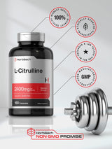 Horbaach L Citrulline Supplement for Men and Women | 2400 mg | 180 Capsules | Maximum Strength and Free Form | Non-GMO, Gluten Free